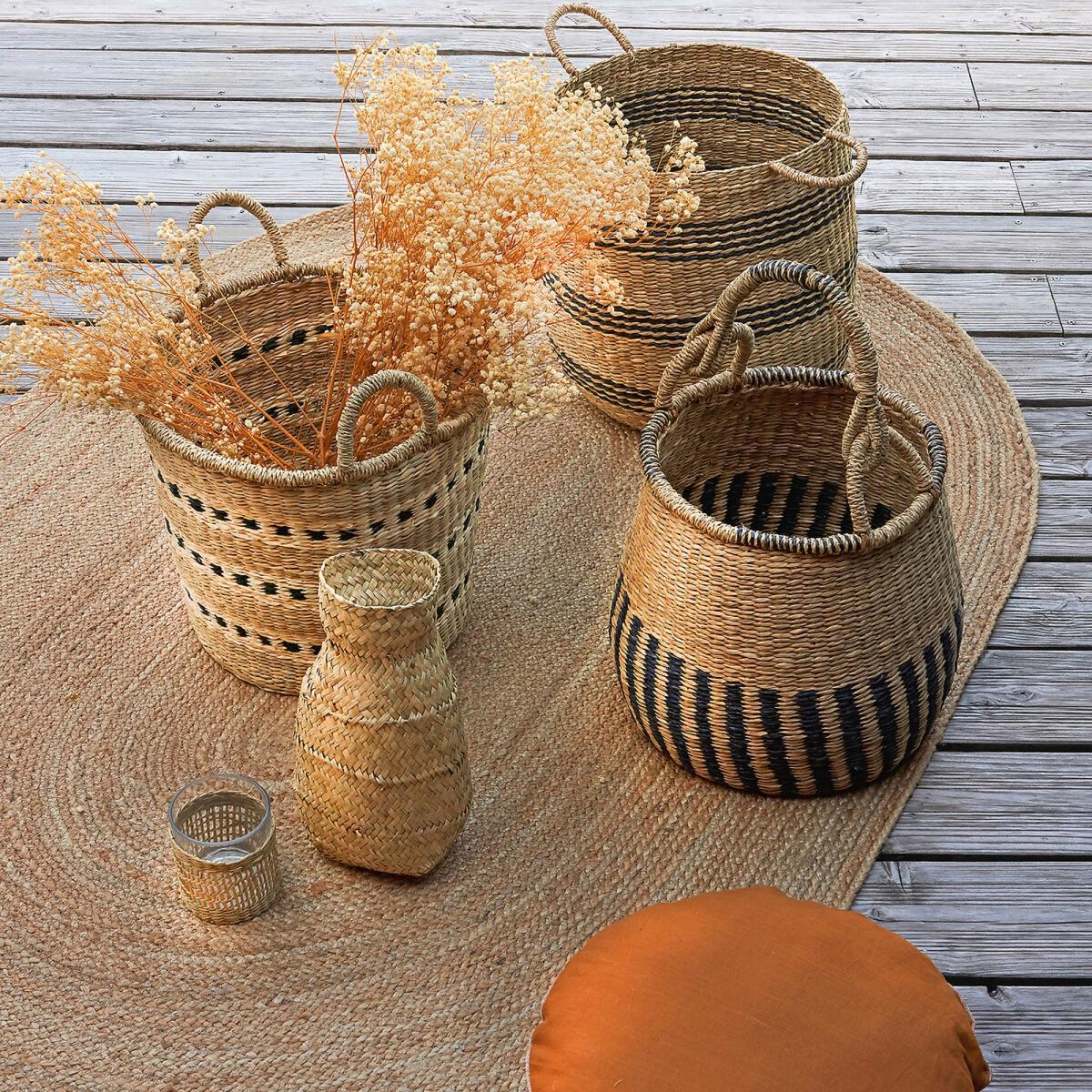 Keita Round Woven Seagrass Basket – image 5