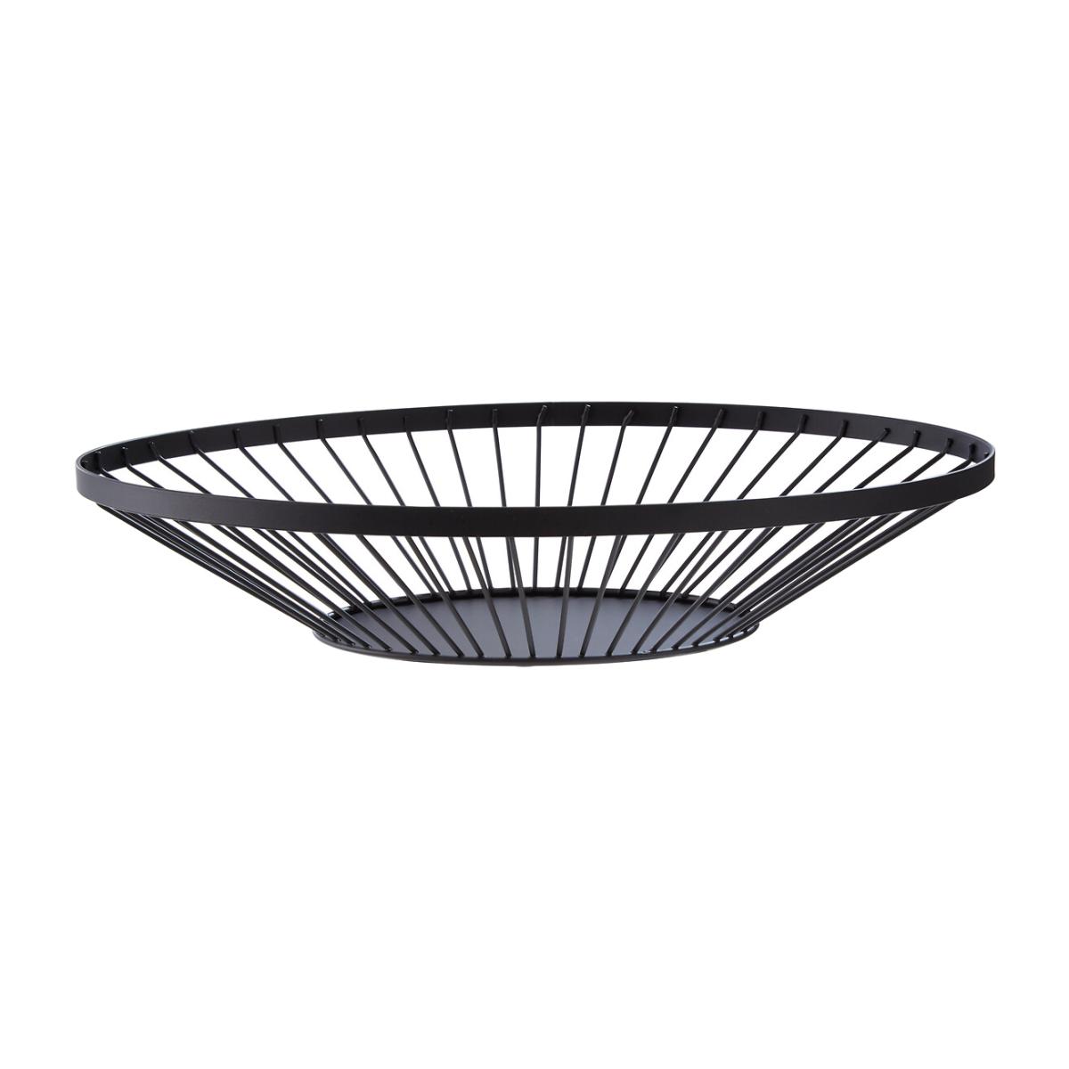 Flat Wire Fruit Basket in Matte Black – image 1