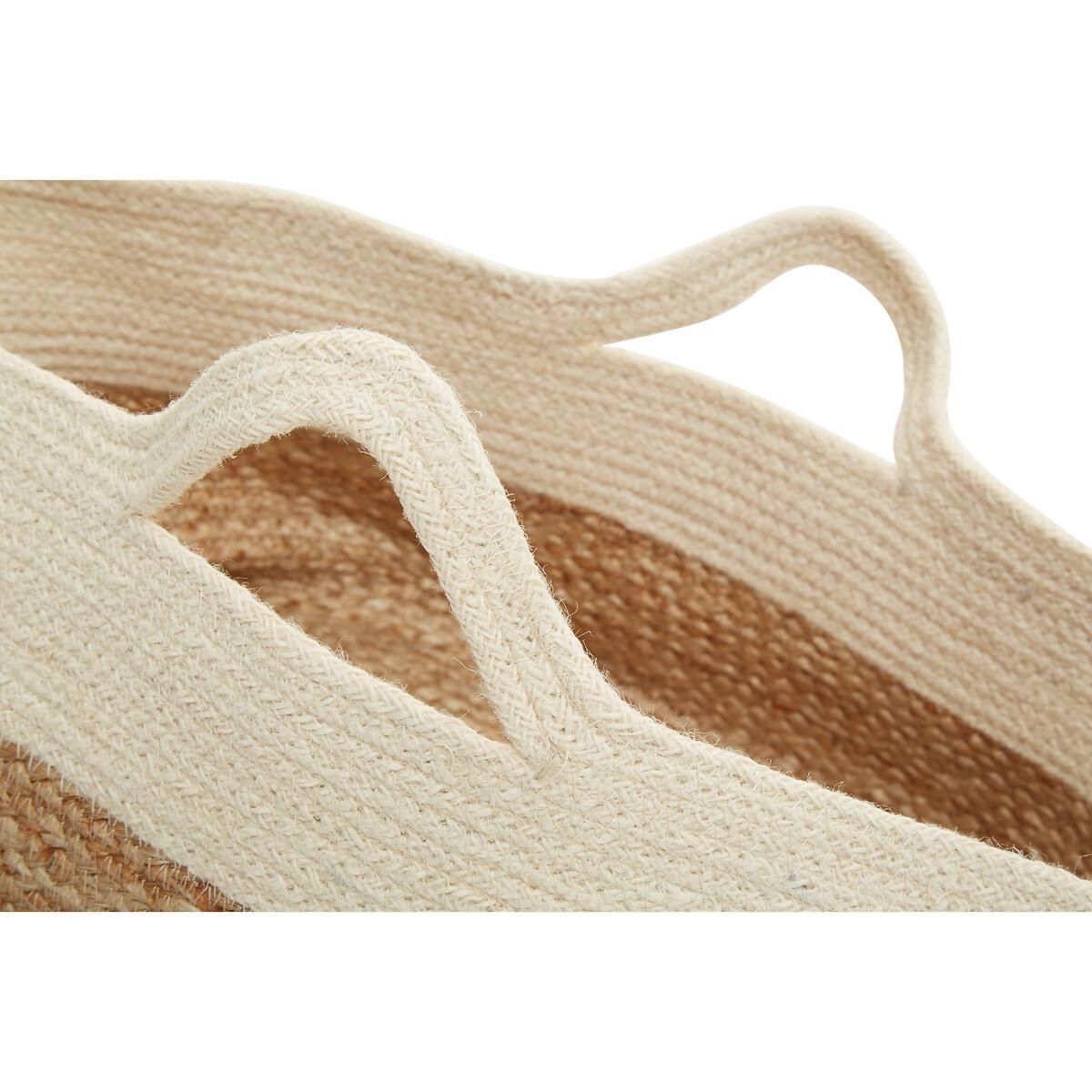 45cm Natural Jute Basket with White Trim – image 3