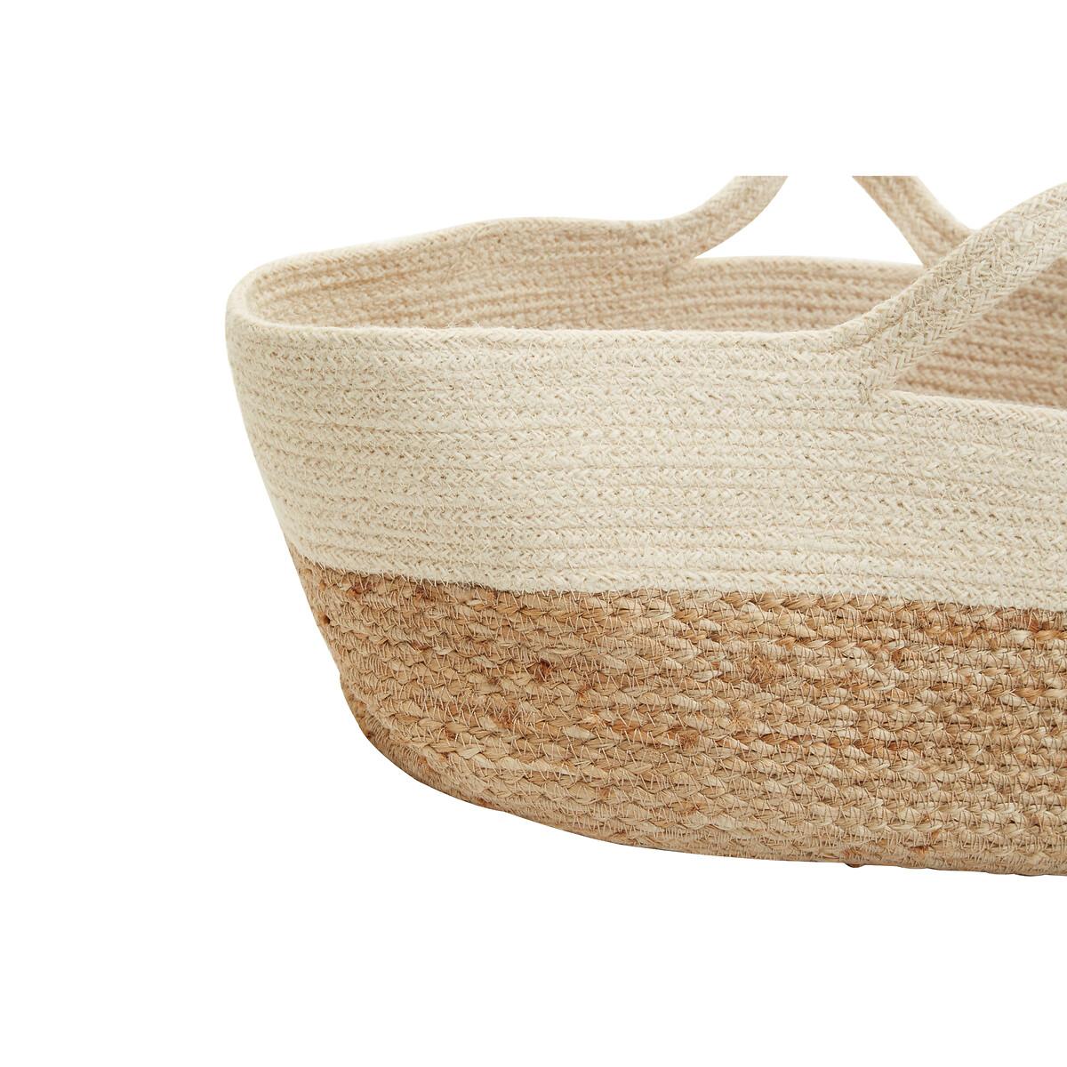 45cm Natural Jute Basket with White Trim – image 4