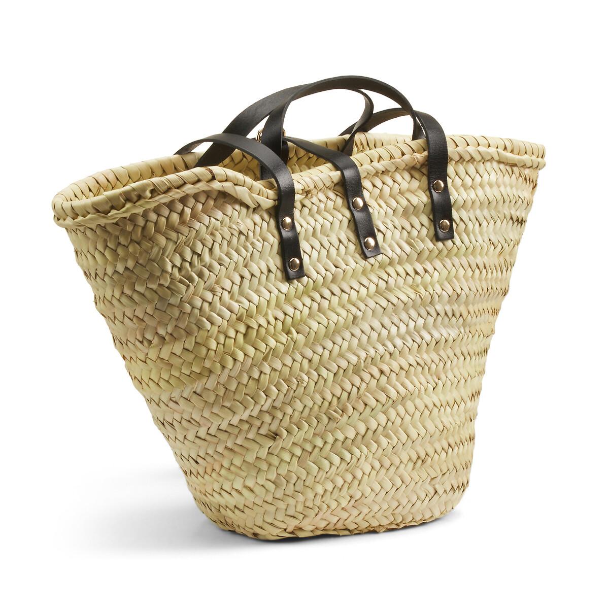 Panier II Basket Bag in Doum Palm Tree Leaves/Leather – image 3