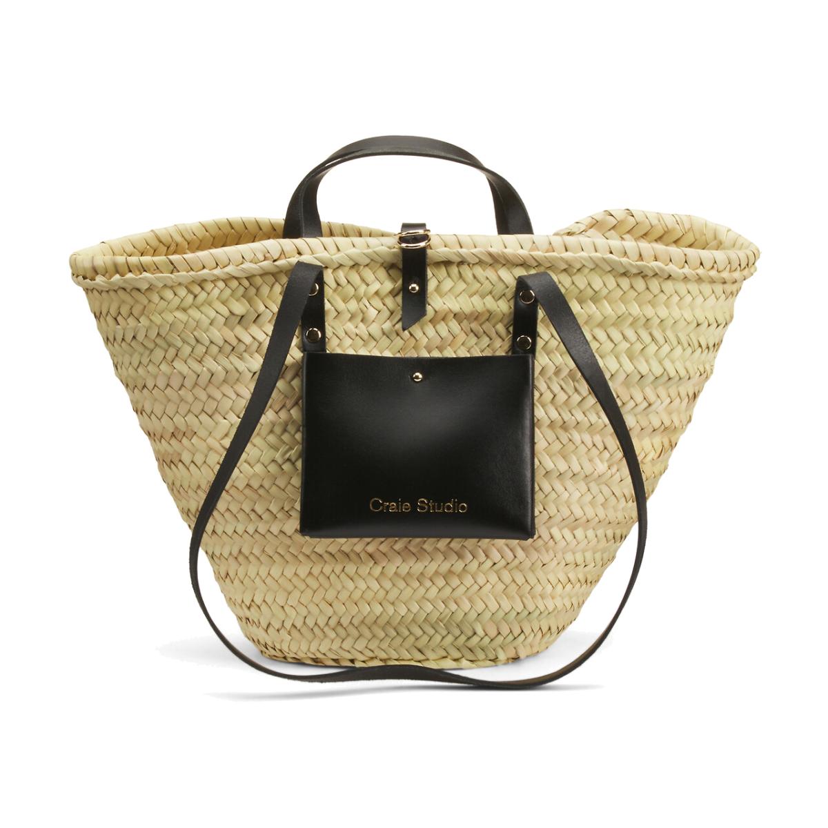 Panier II Basket Bag in Doum Palm Tree Leaves/Leather – image 1