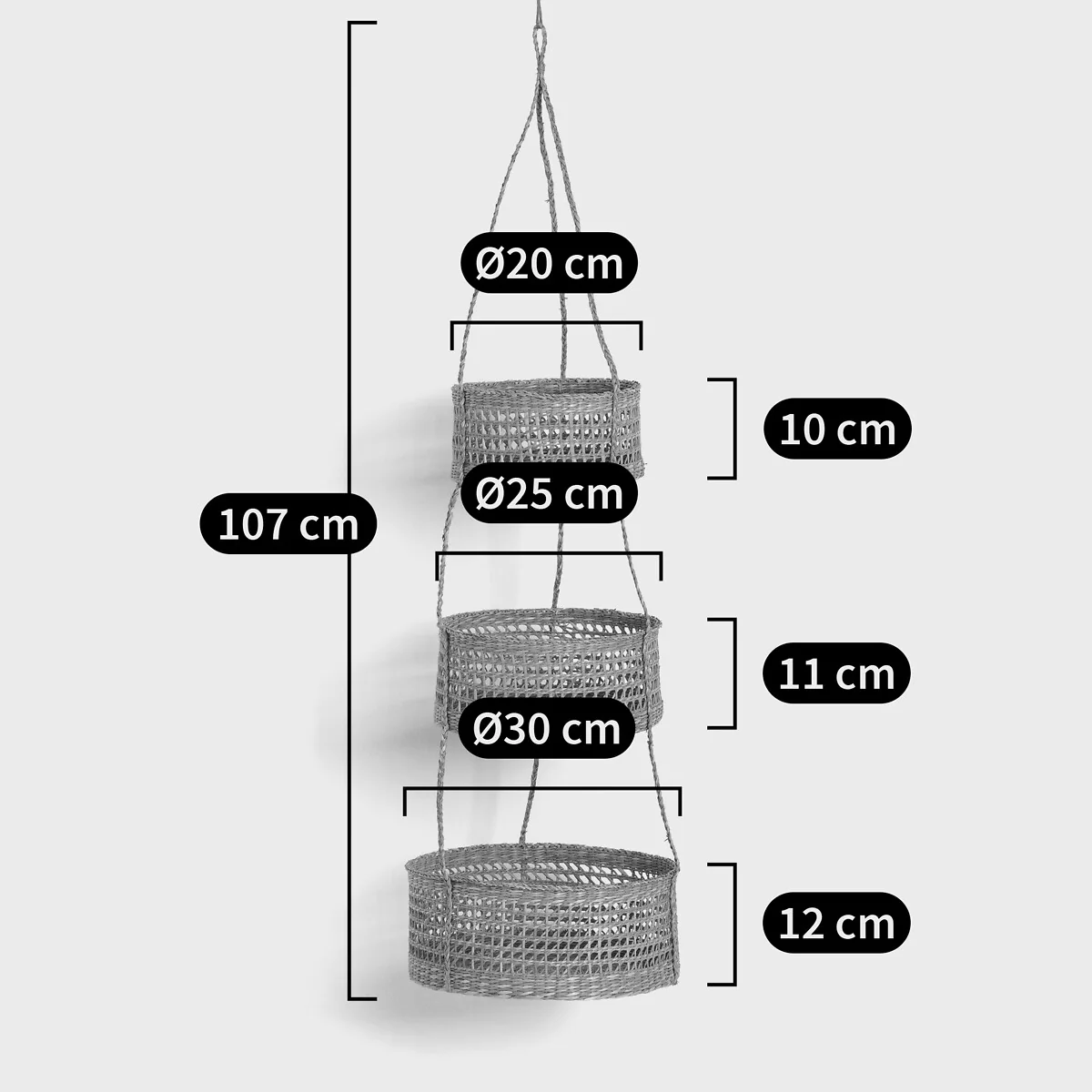 Cesta Woven Hanging Baskets – image 3