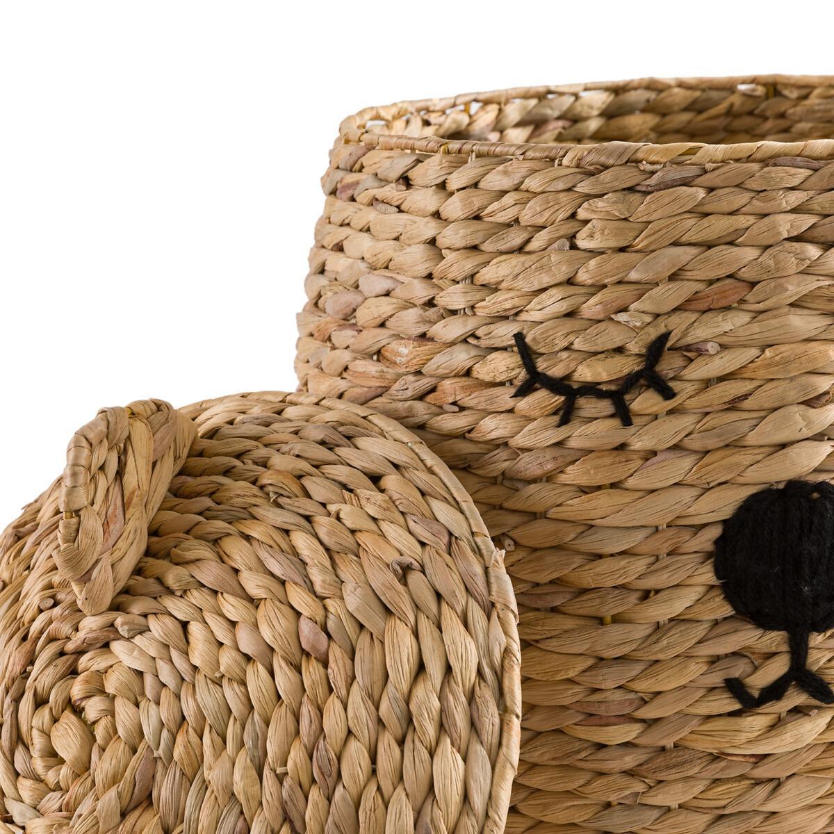 Ourson Bear Water Hyacinth Child's Basket with Lid – image 2