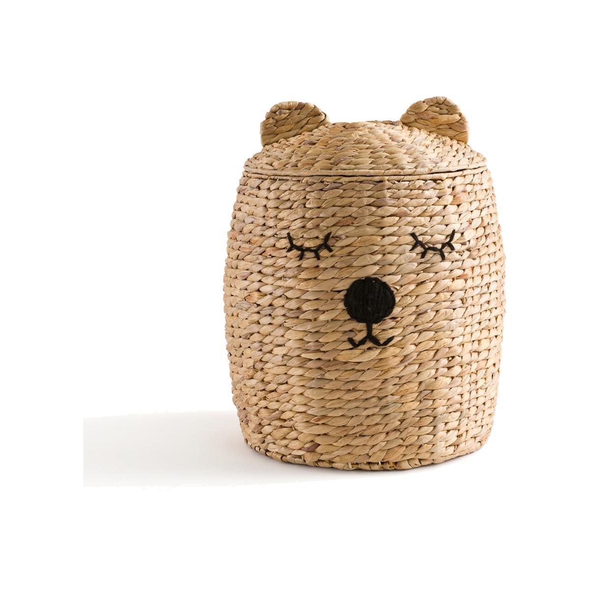 Ourson Bear Water Hyacinth Child's Basket with Lid – image 1