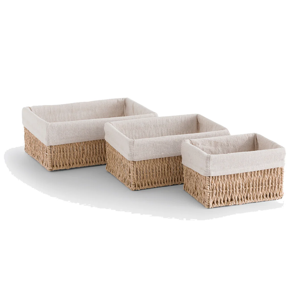 Set of 3 Papeli Paper Rope Baskets – image 1