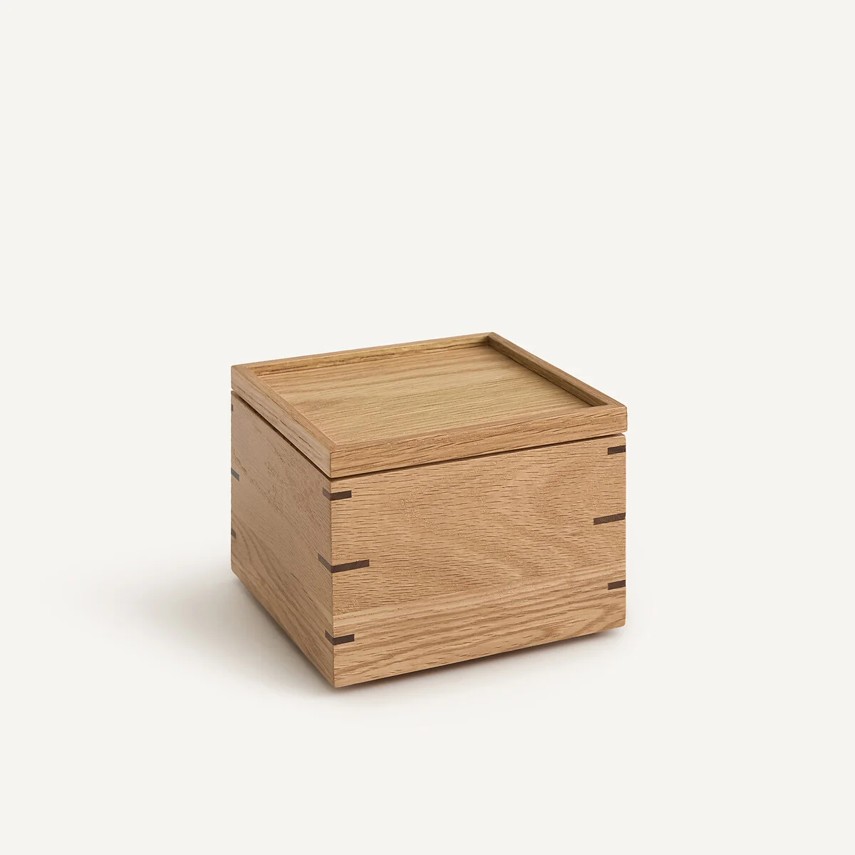 Hibashi Natural Solid Oak Square Storage Box – image 3