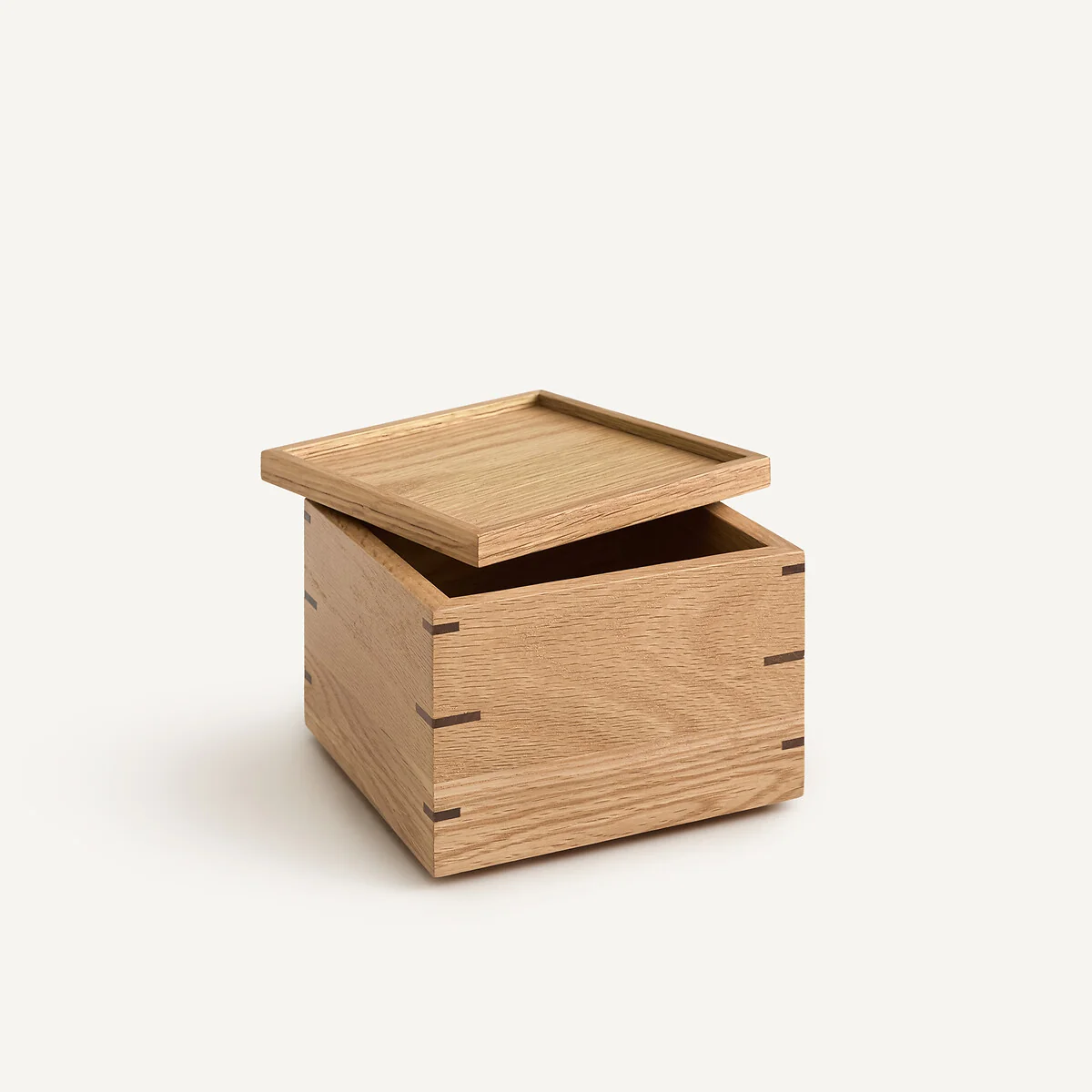 Hibashi Natural Solid Oak Square Storage Box – image 4