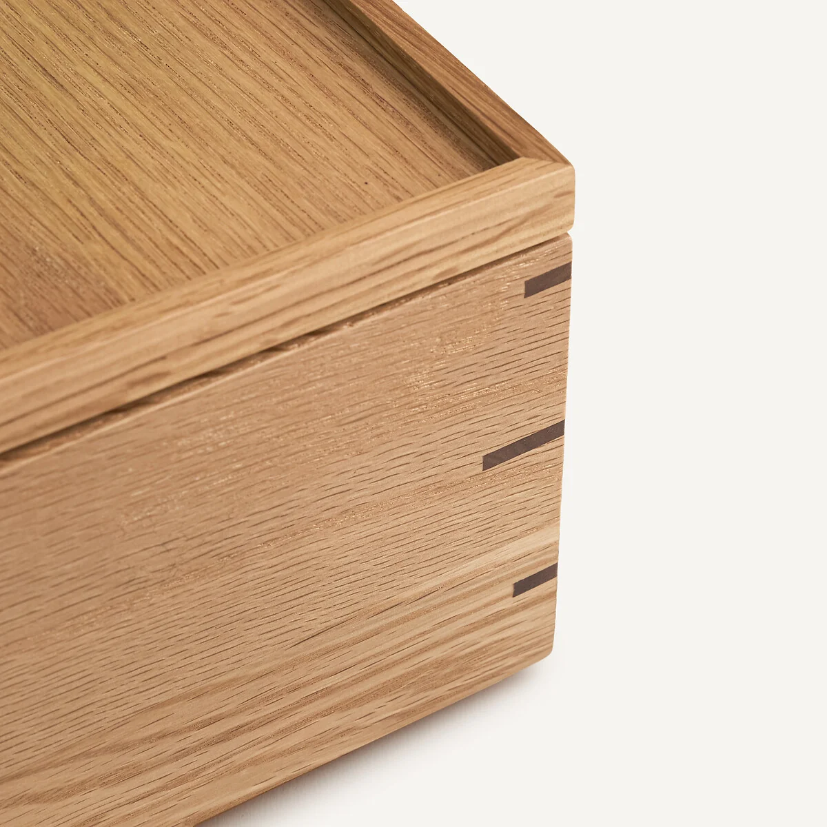 Hibashi Natural Solid Oak Square Storage Box – image 5
