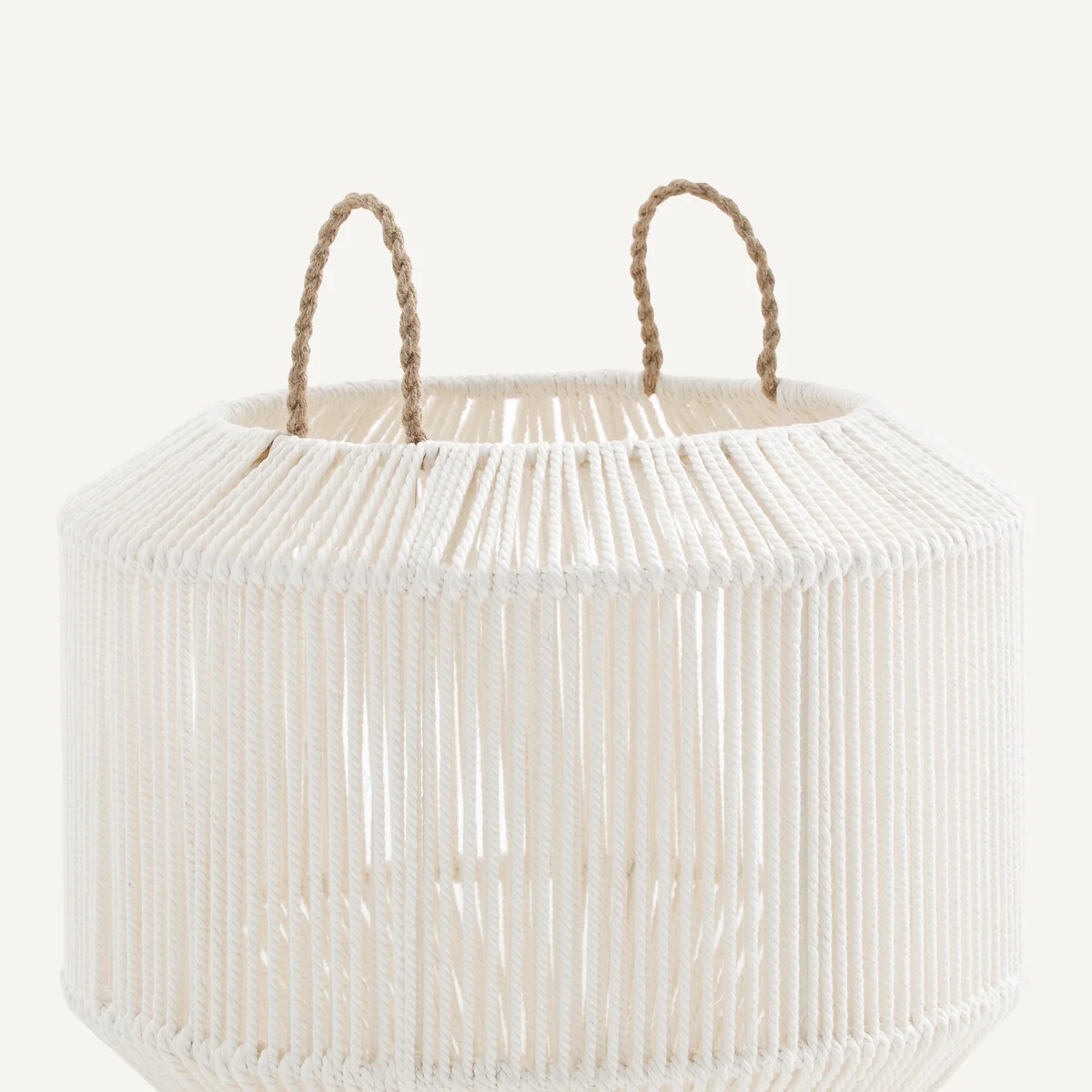 Folo Cotton Round Hand-Woven Basket, Small Model – image 3