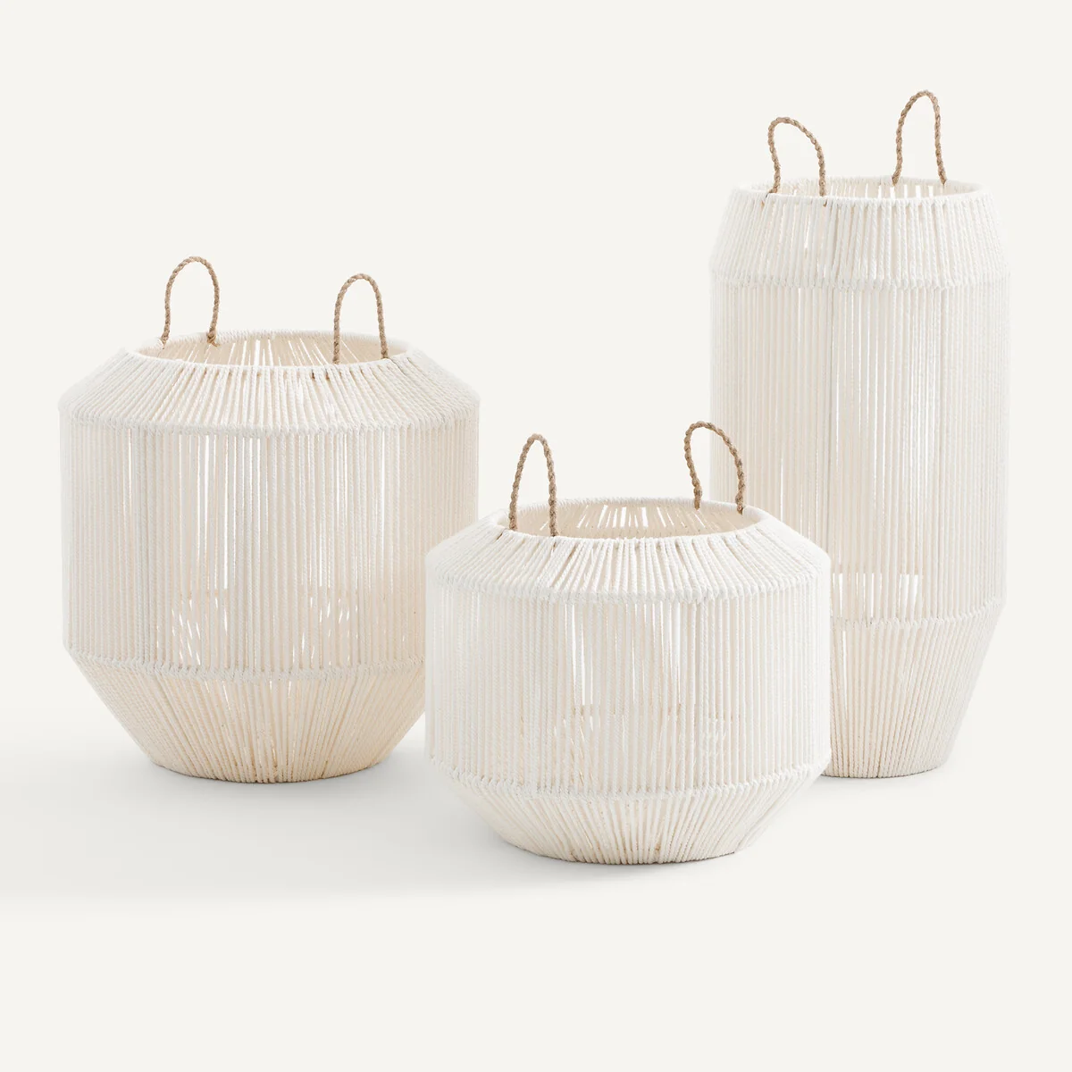 Folo Cotton Round Hand-Woven Basket, Small Model – image 5