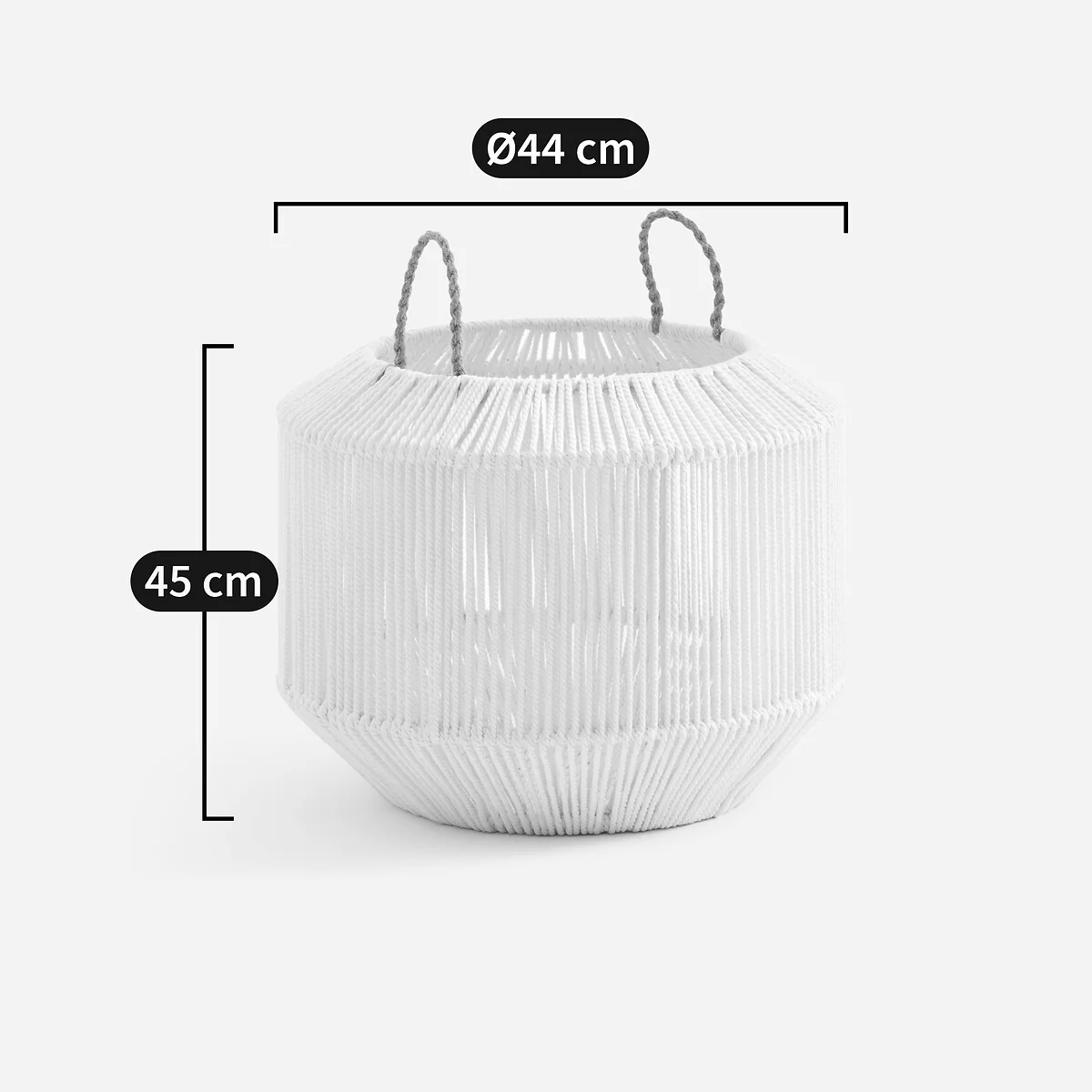 Folo Cotton Round Hand-Woven Basket, Small Model – image 6