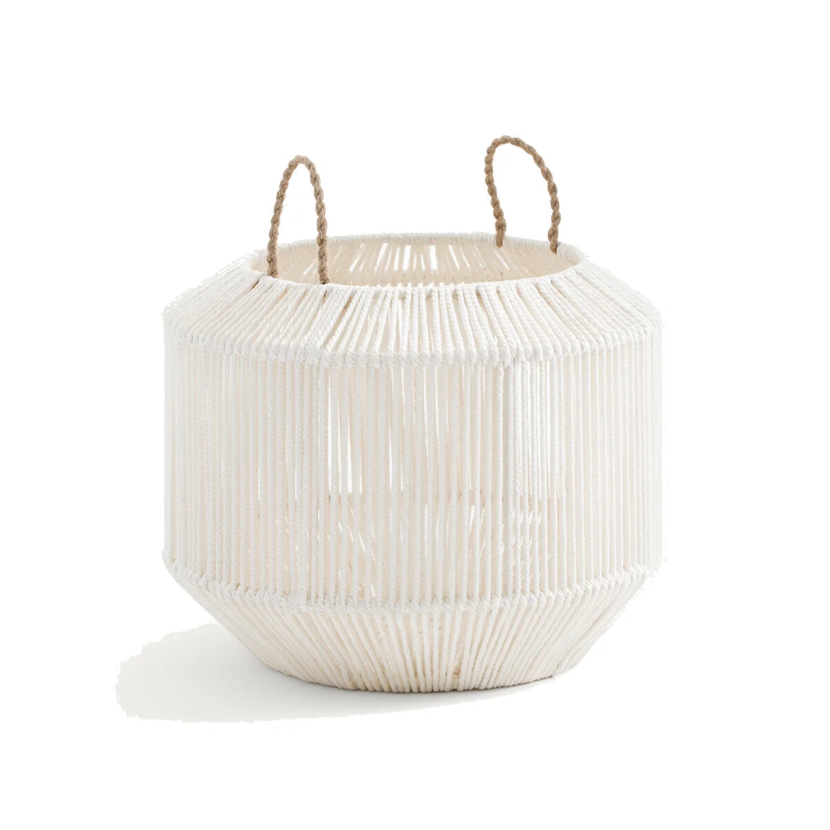 Folo Cotton Round Hand-Woven Basket, Small Model – image 1