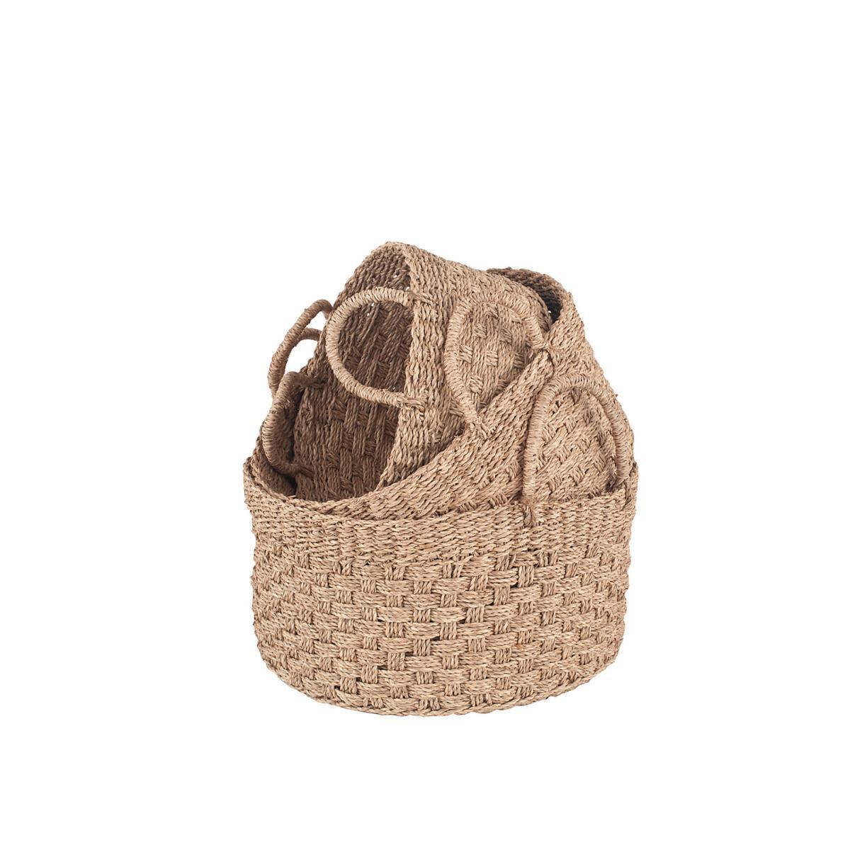 Set of 3 Woven Round Baskets – image 3