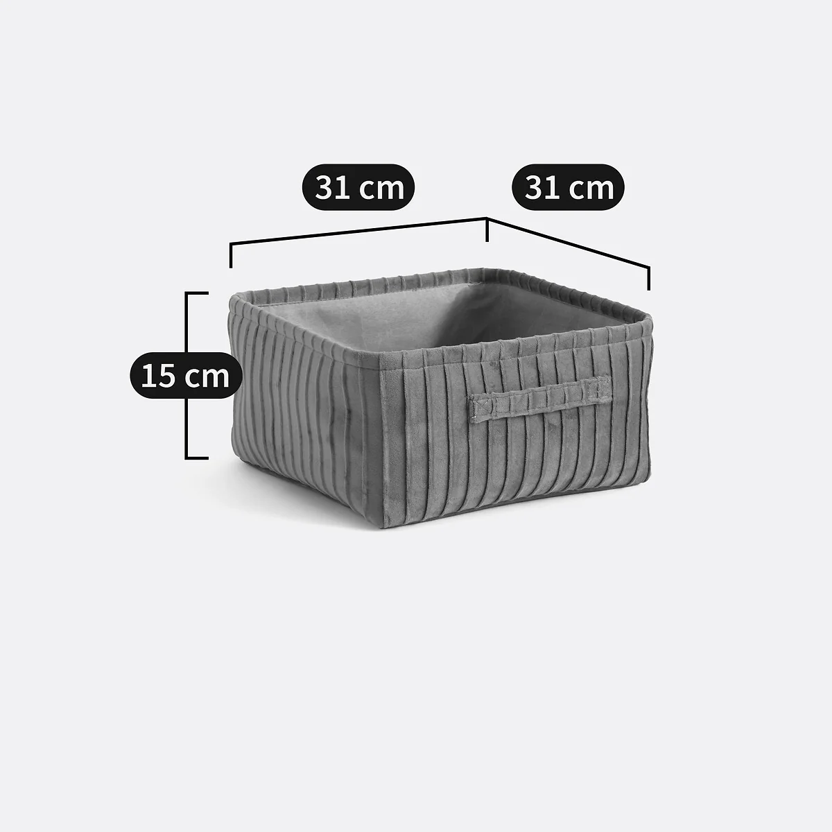 Velvetas Pleated Velvet Basket – image 4