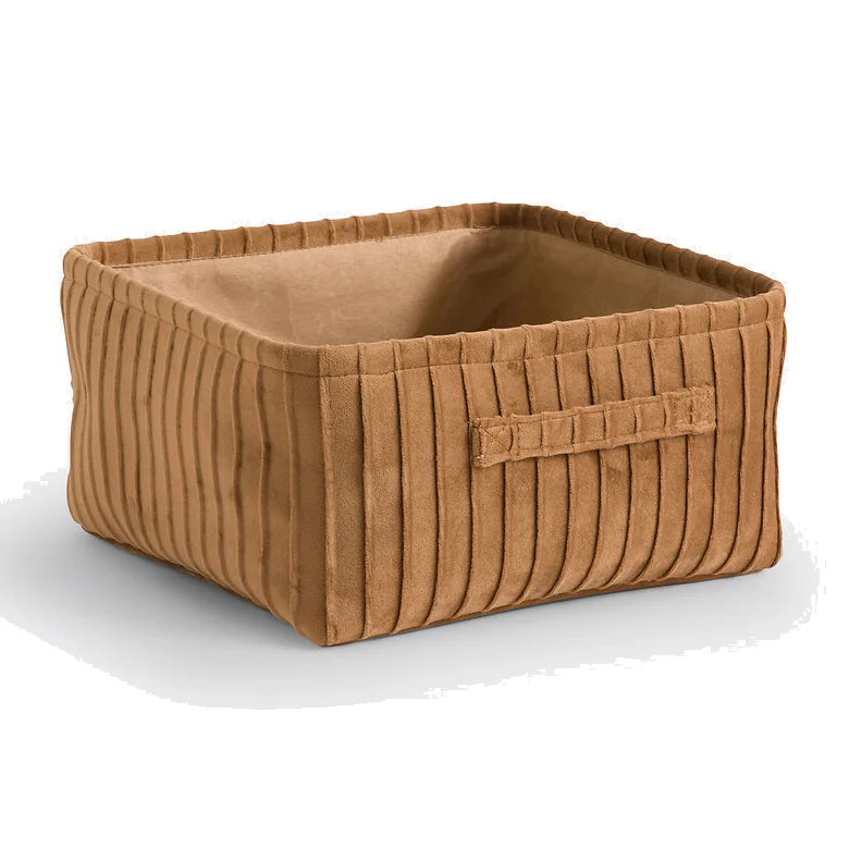 Velvetas Pleated Velvet Basket – image 1