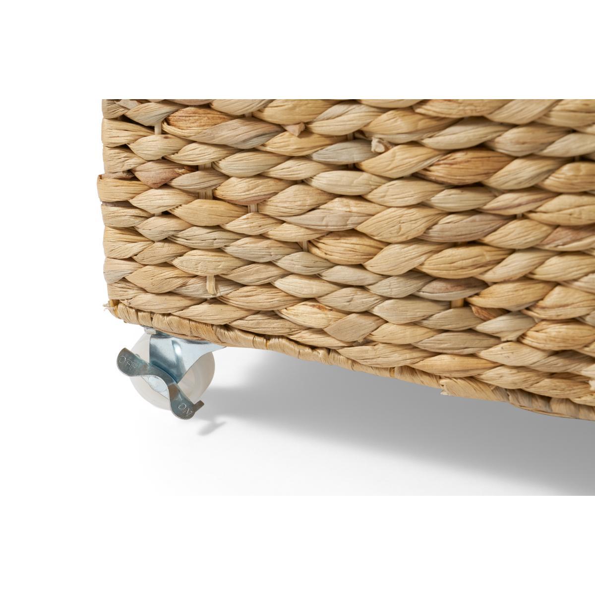 Dae Water Hyacinth 2-Section Laundry Cart, Natural – image 7