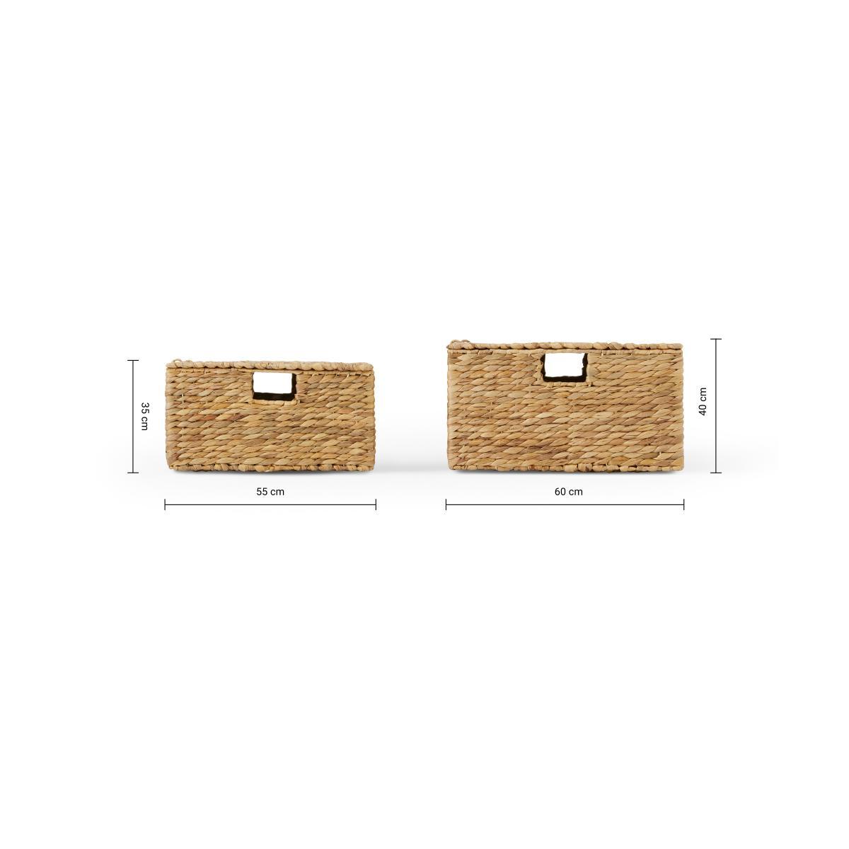 Dae Set of 2 Underbed Water Hyacinth Storage Trunks, Multi – image 8