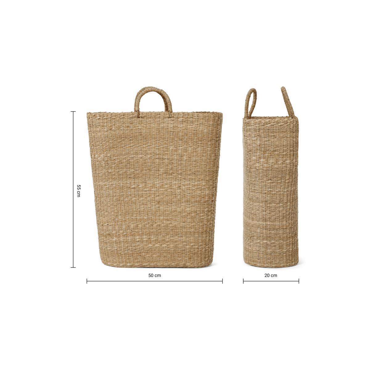 Zain Laundry Basket, Natural Woven Seagrass  – image 8