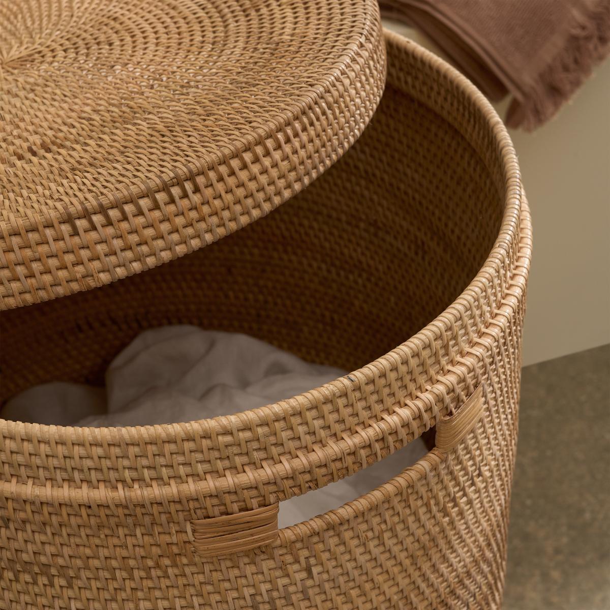 Lovise Shape Laundry Basket, XL, Natural Rattan – image 10