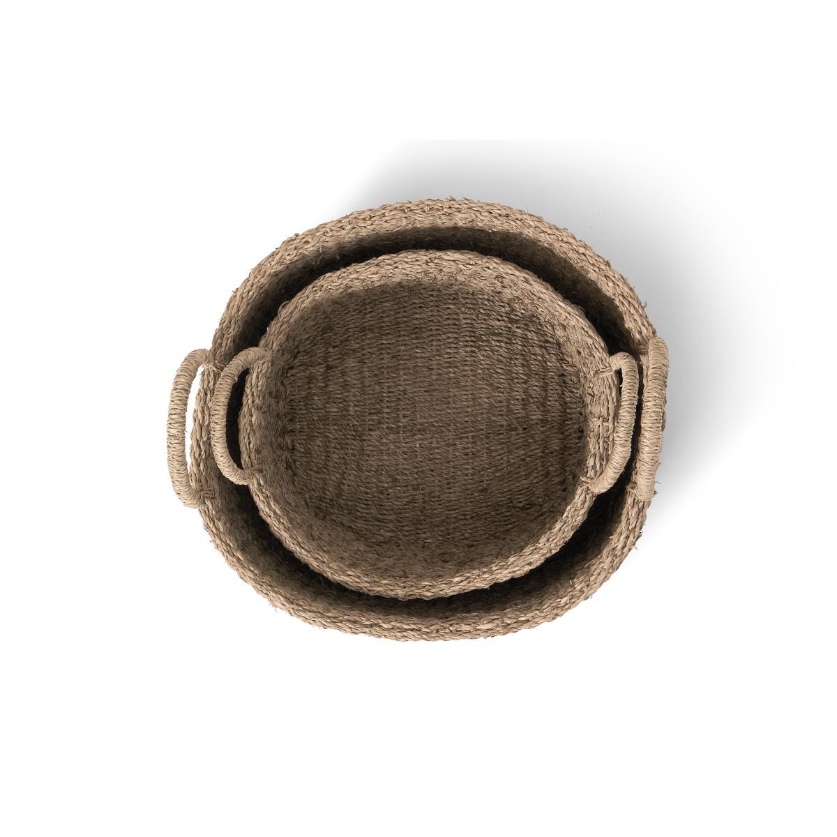 Lau Set of 2 Open Weave Baskets, Natural Seagrass – image 5