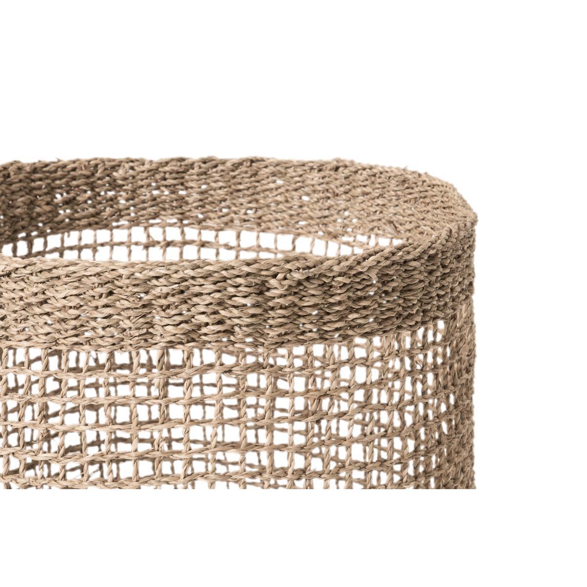 Lau Set of 2 Open Weave Baskets, Natural Seagrass – image 6