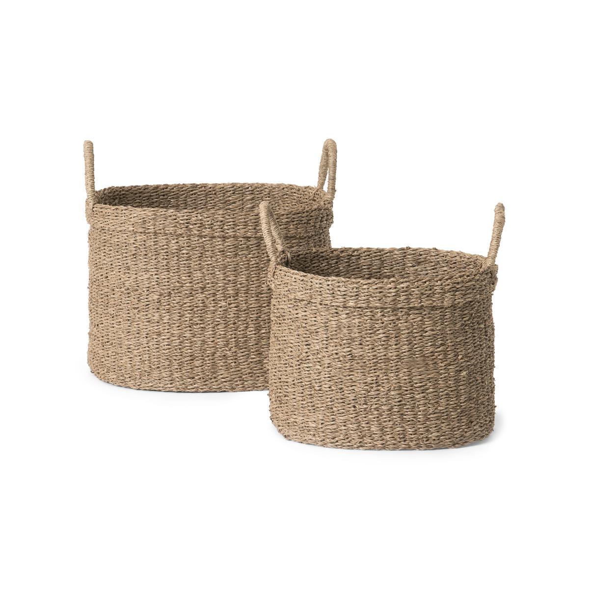 Aribella Set of 2 Baskets, Natural Seagrass – image 2