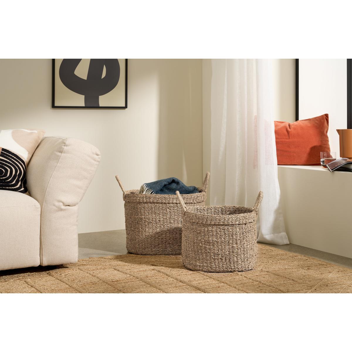 Aribella Set of 2 Baskets, Natural Seagrass – image 3