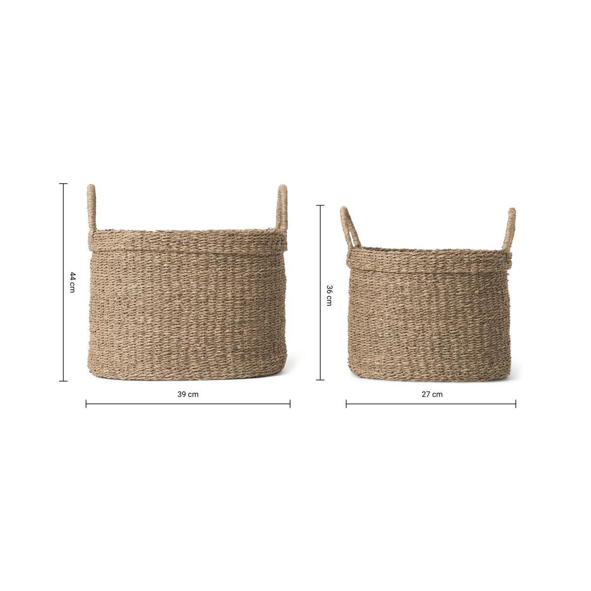 Aribella Set of 2 Baskets, Natural Seagrass – image 8