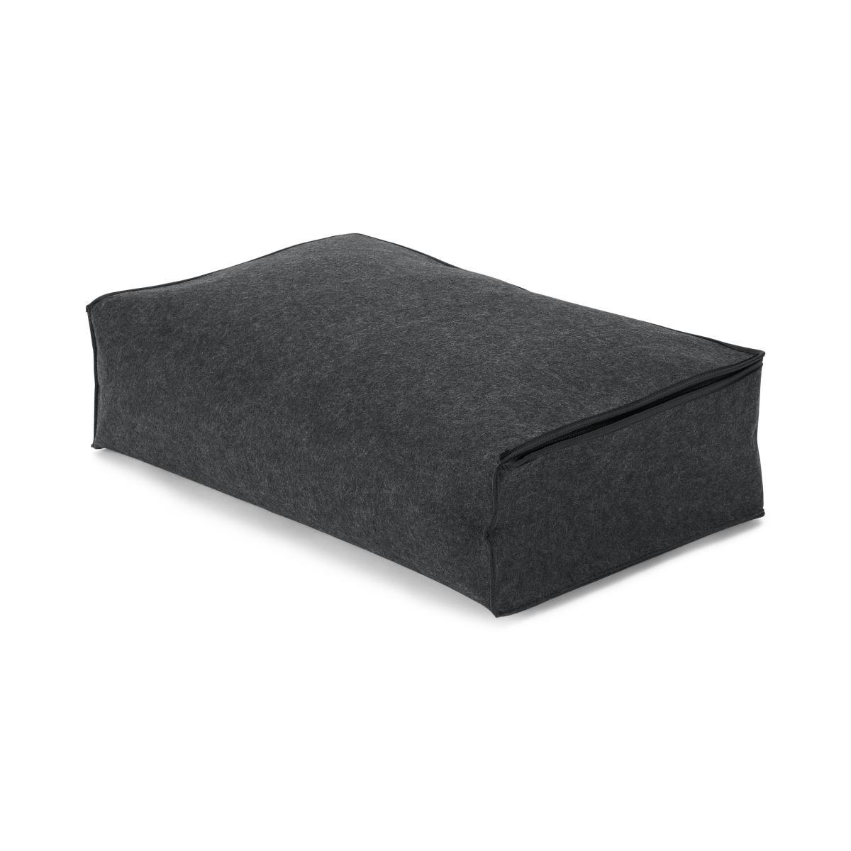 Bask Set of 2 Underbed Felt Storage Trunks, Charcoal – image 5
