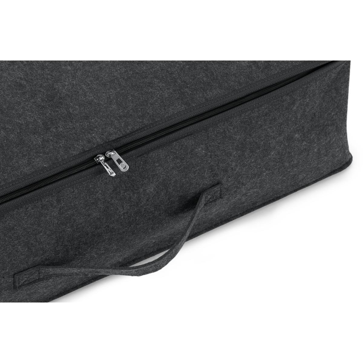 Bask Set of 2 Underbed Felt Storage Trunks, Charcoal – image 7