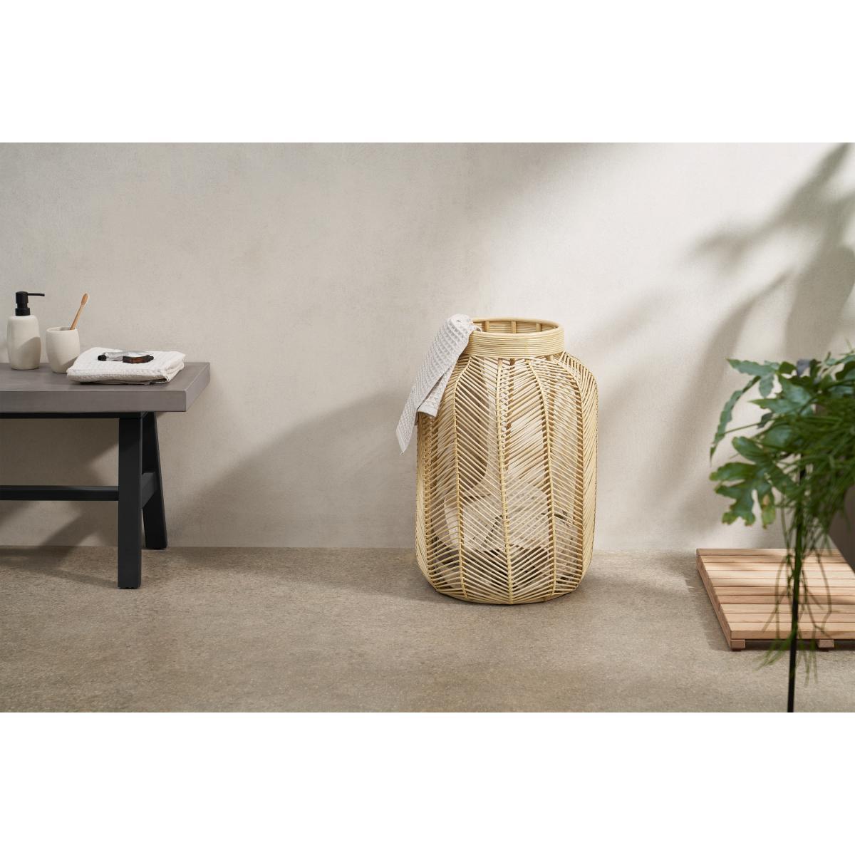 Kojo Chevron Laundry Basket, Natural – image 3
