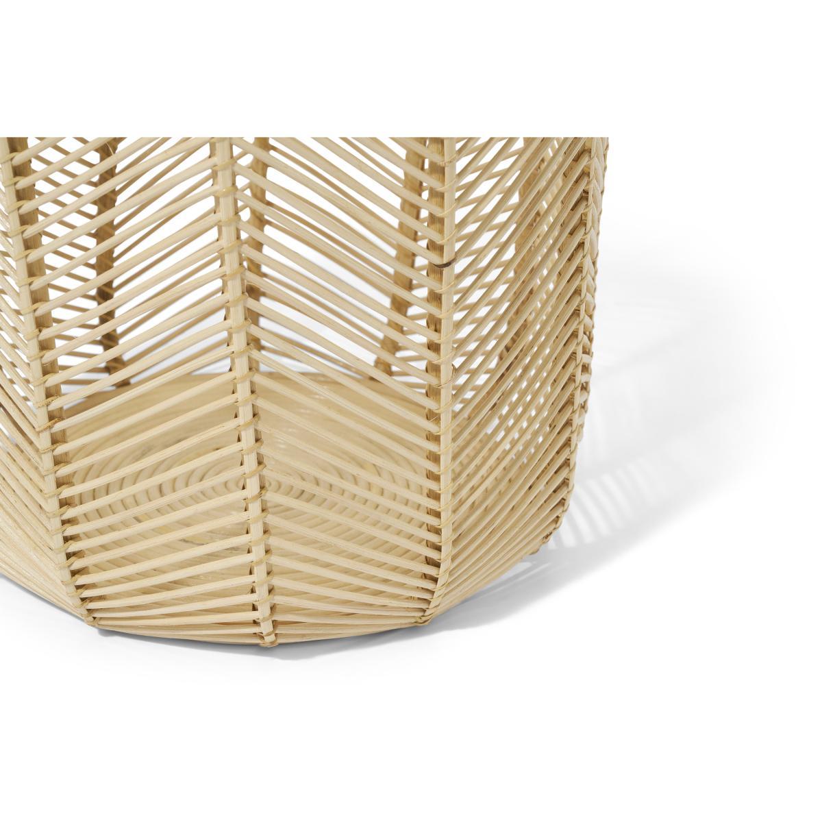 Kojo Chevron Laundry Basket, Natural – image 6