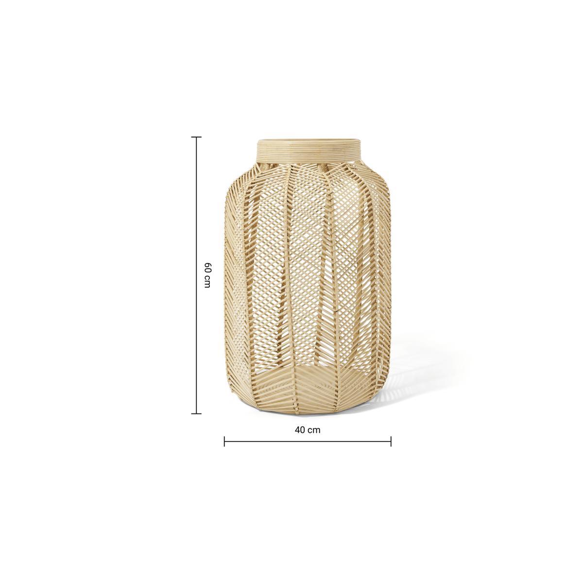 Kojo Chevron Laundry Basket, Natural – image 7