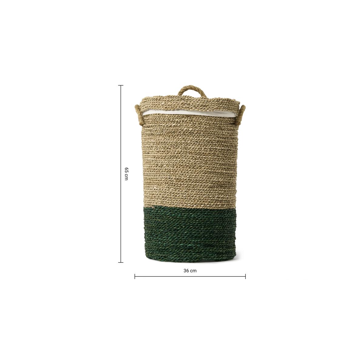 Nelly Laundry Basket, Green Seagrass – image 8