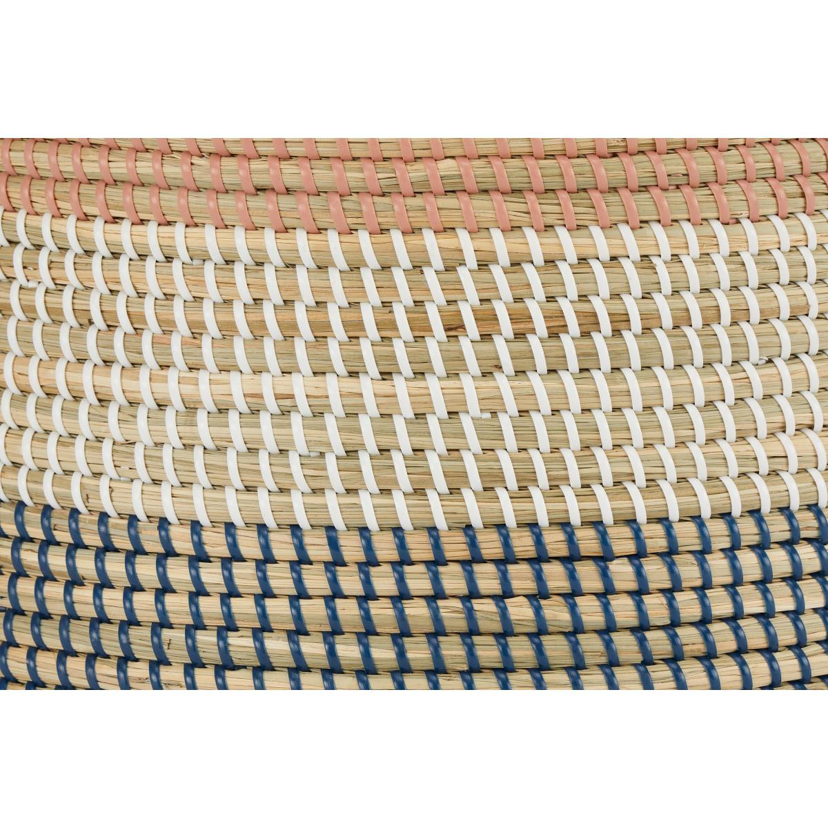 Cam Seagrass Storage Basket, Pink & Navy Blue – image 7