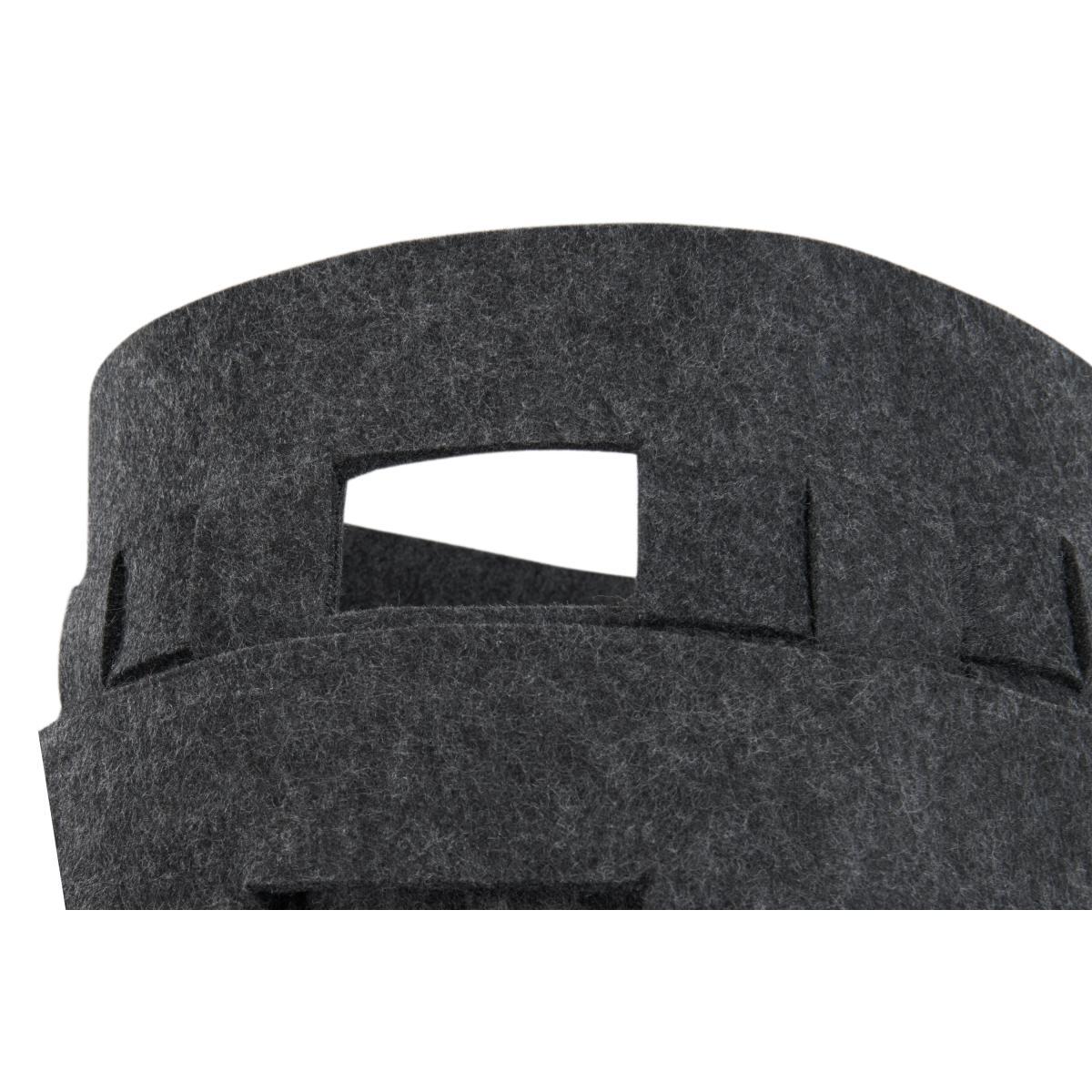 Bask Set of 2 Felt Woven Laundry Baskets, Charcoal – image 6