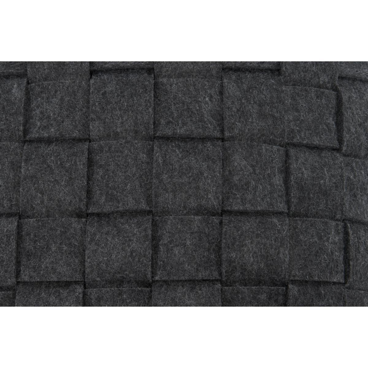 Bask Set of 2 Felt Woven Laundry Baskets, Charcoal – image 7