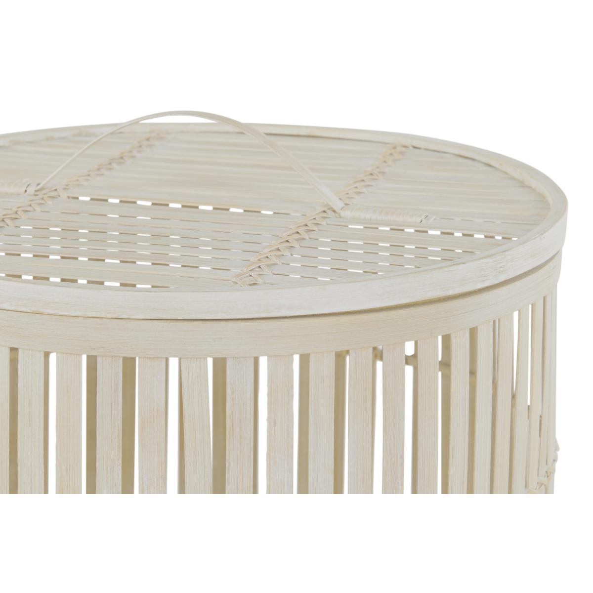 Kurino Bamboo Laundry Basket with Lid, Natural – image 5