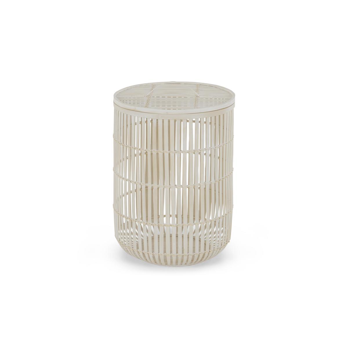 Kurino Bamboo Laundry Basket with Lid, Natural – image 6
