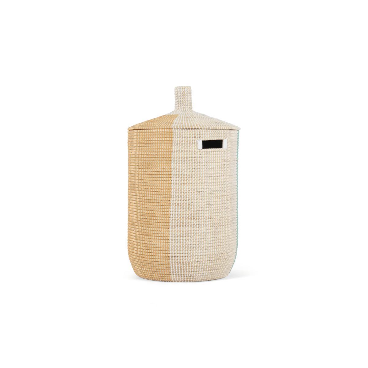 Havana Seagrass Laundry Basket, Mustard Yellow – image 2