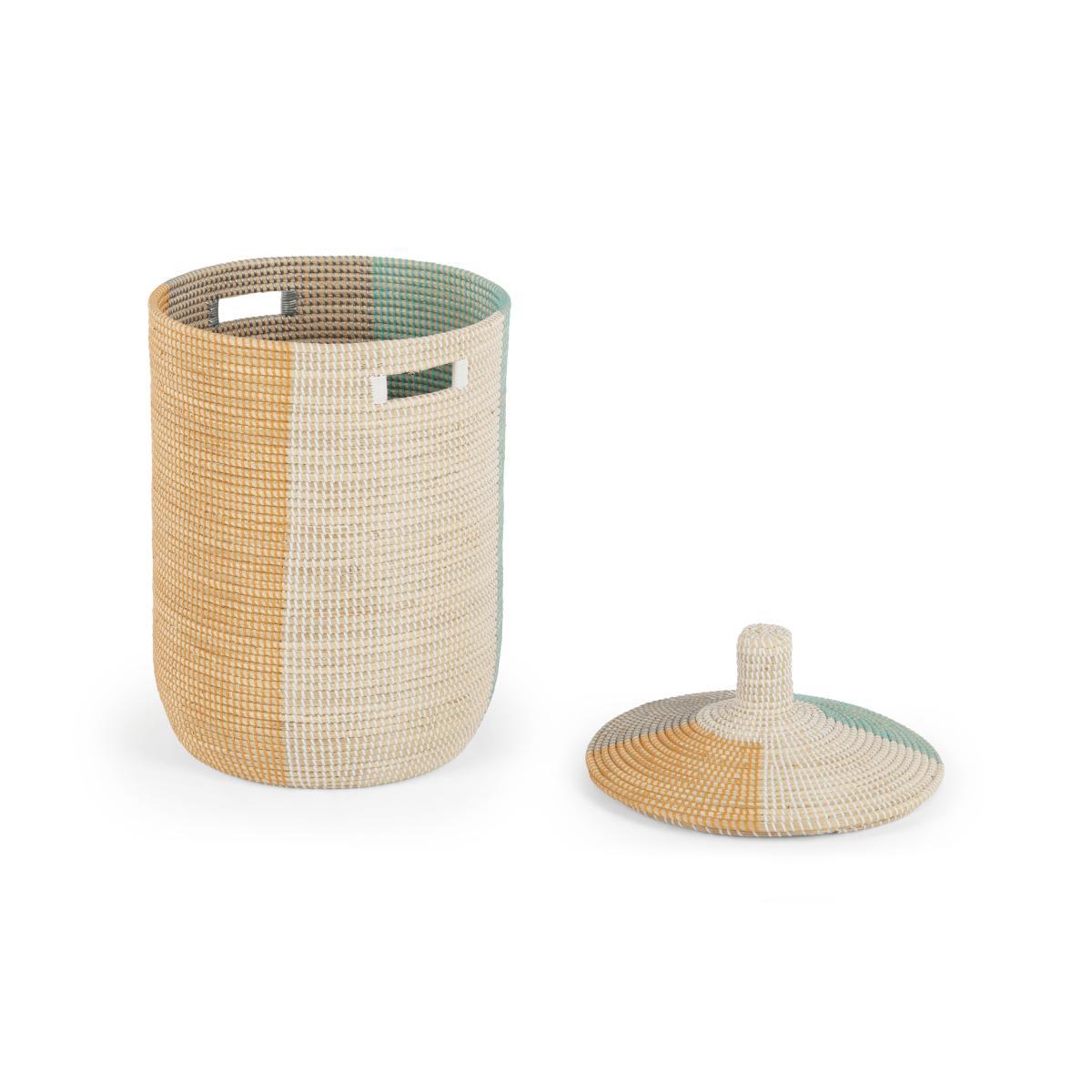 Havana Seagrass Laundry Basket, Mustard Yellow – image 7