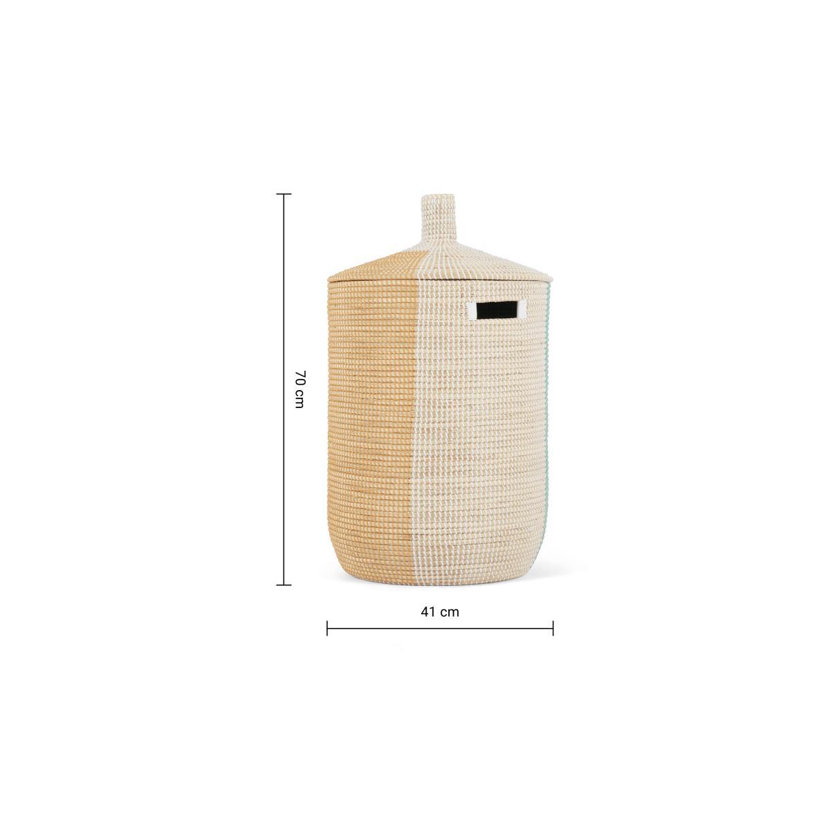Havana Seagrass Laundry Basket, Mustard Yellow – image 9