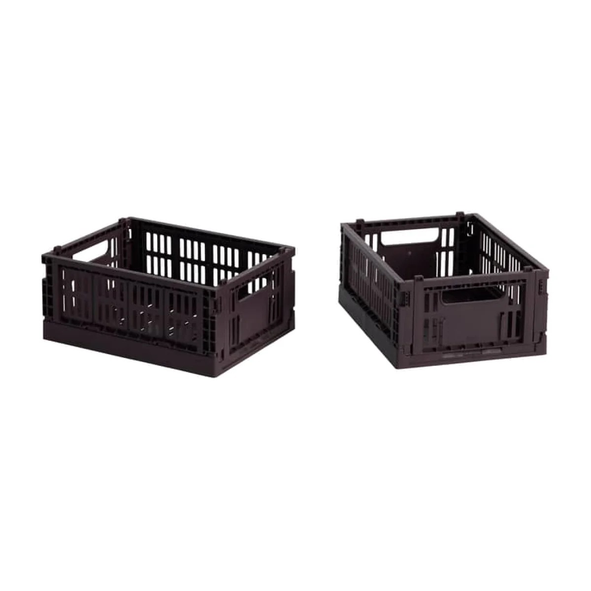 Colour Crate MINI Basket plastic material red / Set of 2 - 17 x 13 cm - Recycled - Hay – image 1