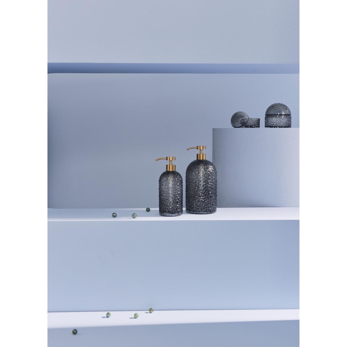 Arura Small Box - / Textured glass - Ø 7 x H 8 cm by AYTM Black – image 6