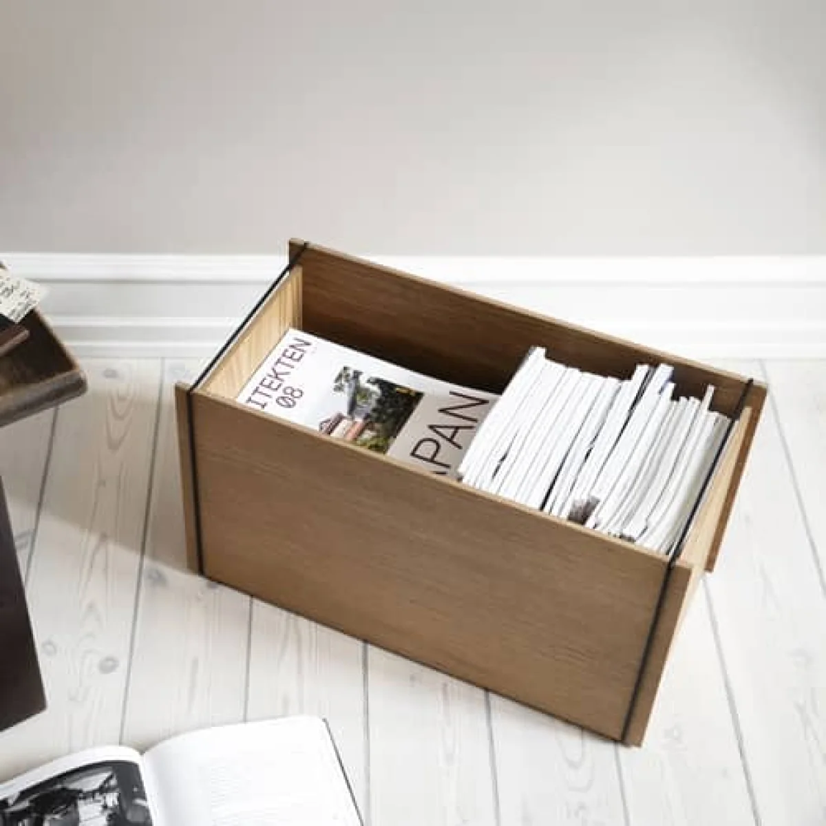 Storage Box Box natural wood / 60 x 31 x H 33 cm - MOEBE – image 2