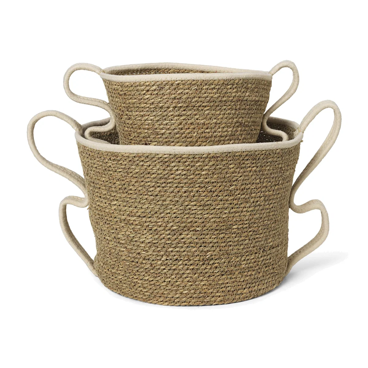 Verso Basket cane & fibres beige / Set of 2 - Hand-woven - Ferm Living