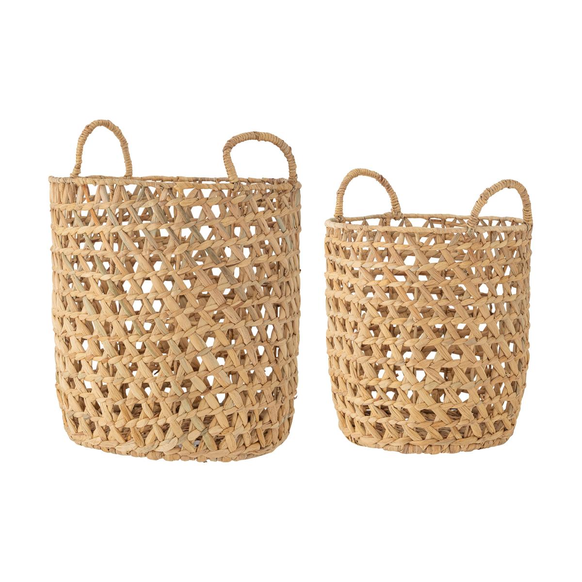 Bloomingville Rachel storage box with handle 2 pieces Water hyacinth – image 2