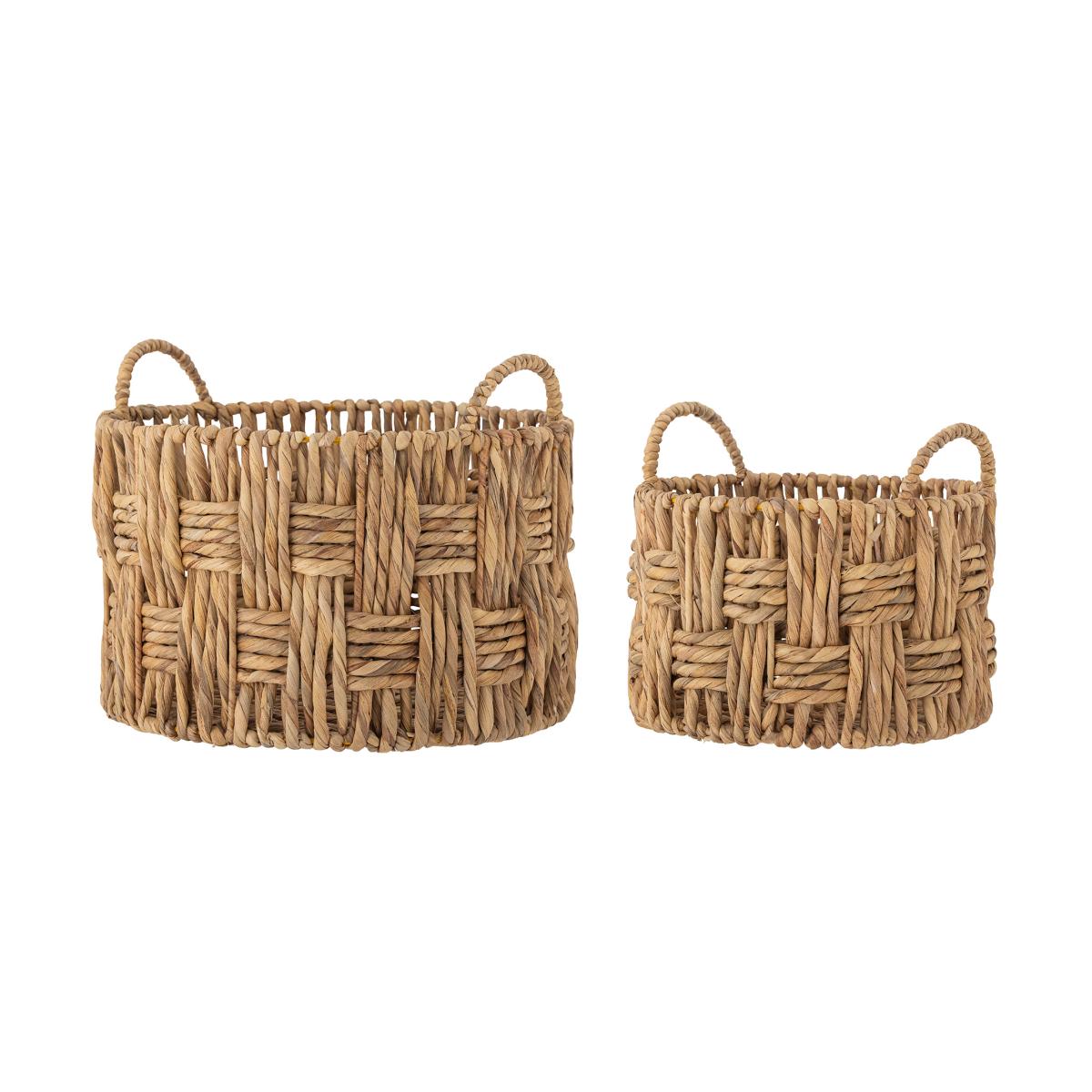 Bloomingville Pepita storage box with handle 2 pieces Water hyacinth – image 2