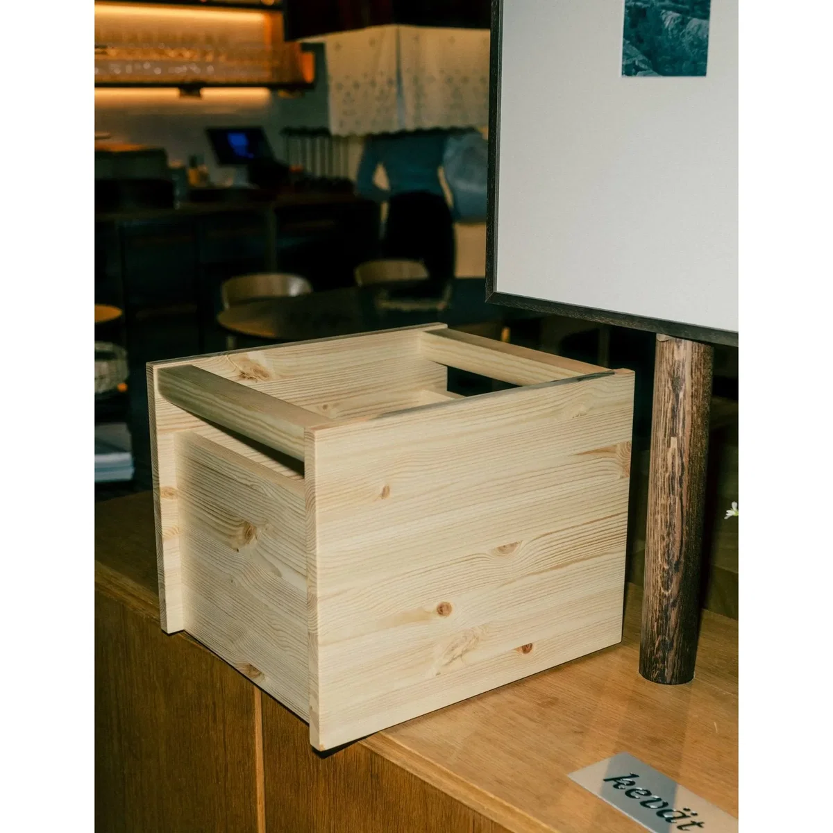 Vaarnii 020 Koppa Crate storage box Oil-waxed pine large 38x43x36 cm – image 3